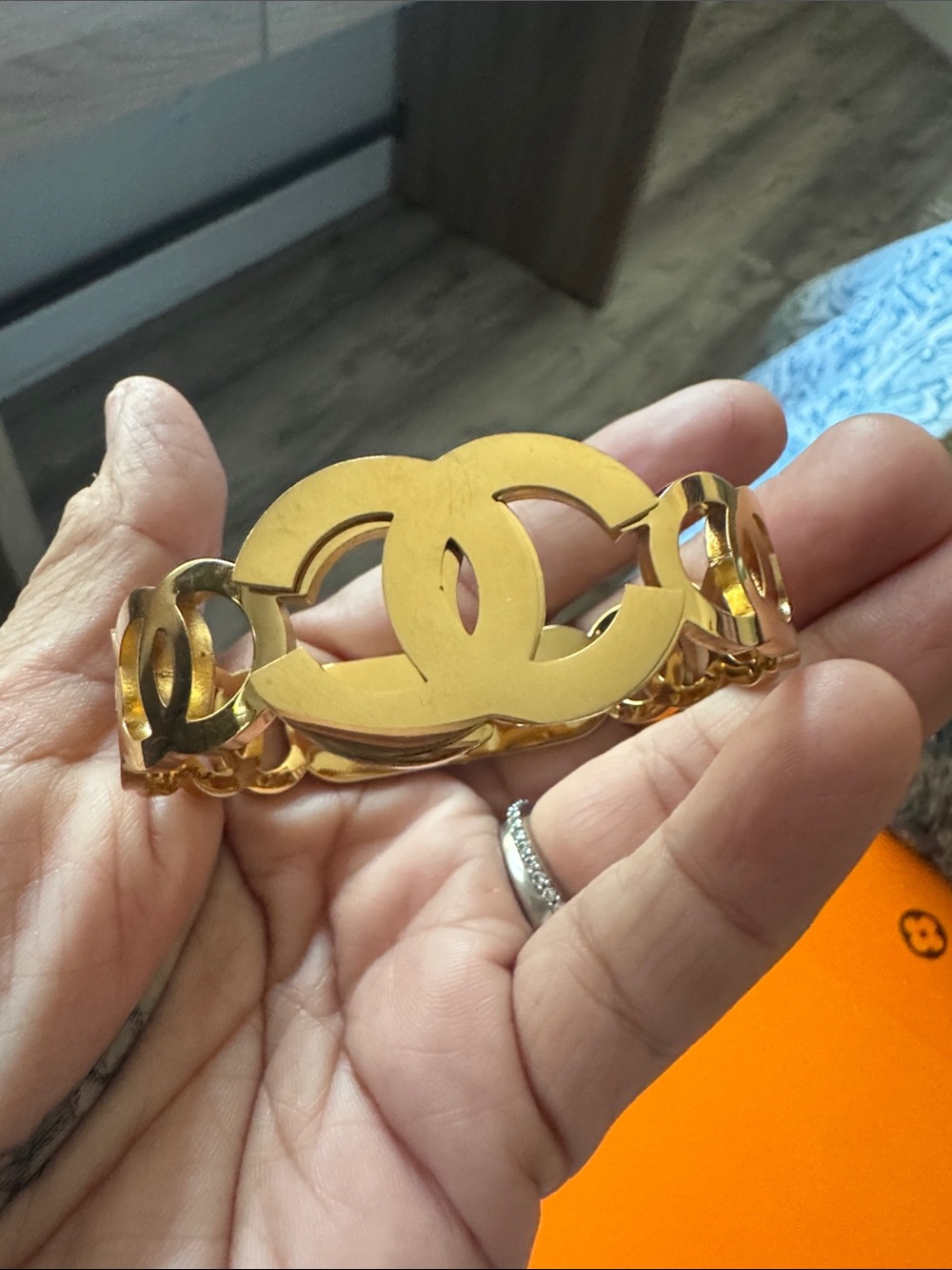 Simply Southern Gold-Tone Interlocking Logo Bracelet